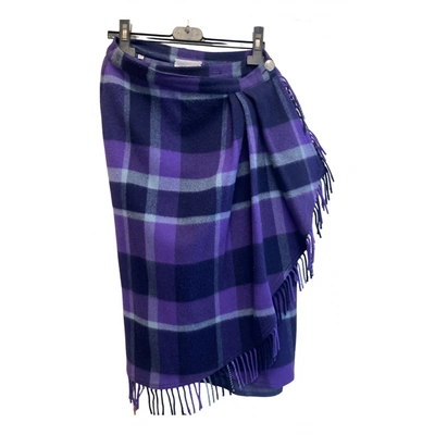 Pre-owned Blumarine Wool Skirt In Purple