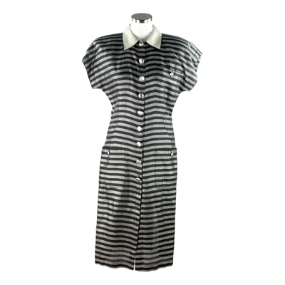 Pre-owned Roccobarocco Mid-length Dress In Silver