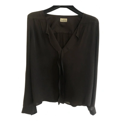 Pre-owned Closed Silk Blouse In Black