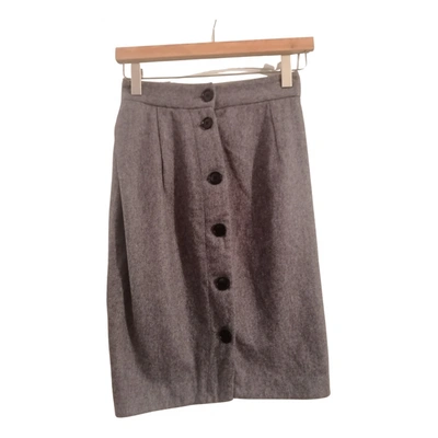 Pre-owned By Malene Birger Wool Mid-length Skirt In Grey