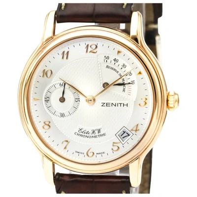 Pre-owned Zenith Pink Gold Watch In Multicolour