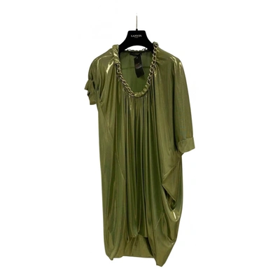Pre-owned Alexander Mcqueen Mid-length Dress In Green