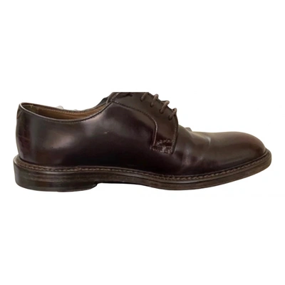 Pre-owned Doucal's Leather Lace Ups In Brown
