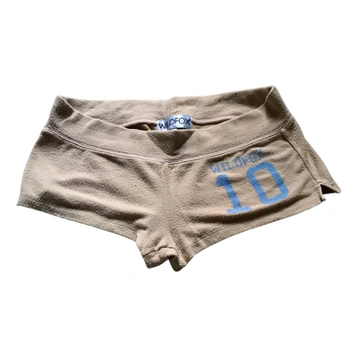 Pre-owned Wildfox Mini Short In Camel