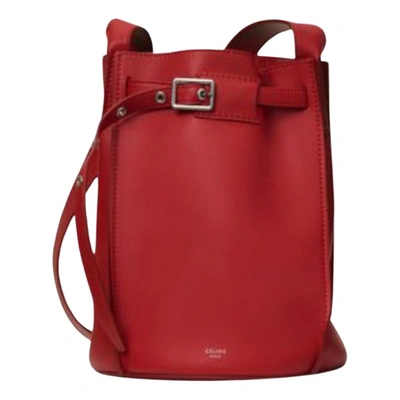 Pre-owned Celine Big Bag Leather Crossbody Bag In Red