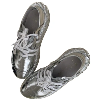 Pre-owned Giuseppe Zanotti Patent Leather Trainers In Silver