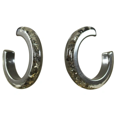 Pre-owned Louis Vuitton Inclusion Earrings In Grey