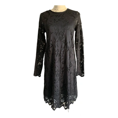 Pre-owned Vila Lace Mid-length Dress In Black