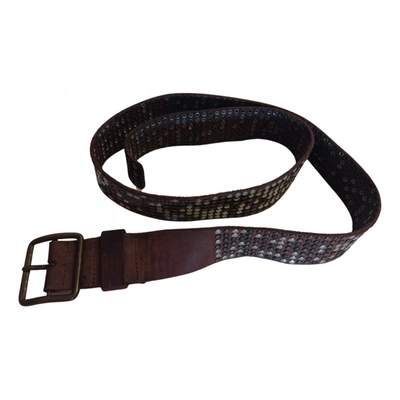 Pre-owned Rare Leather Belt In Brown