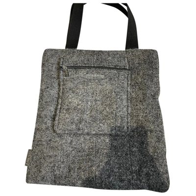 Pre-owned Orla Kiely Wool Mini Bag In Grey
