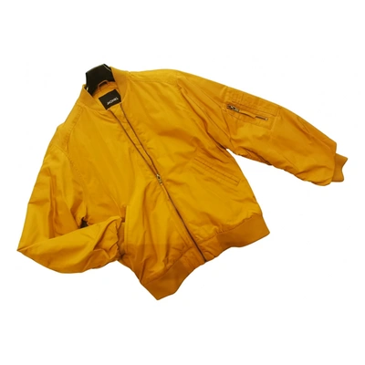 Pre-owned Monki Puffer In Yellow