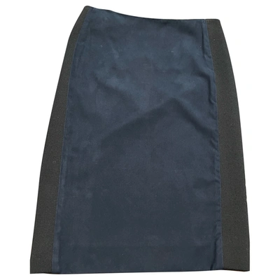 Pre-owned Balenciaga Wool Mid-length Skirt In Navy