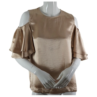Pre-owned Ganni Blouse In Brown