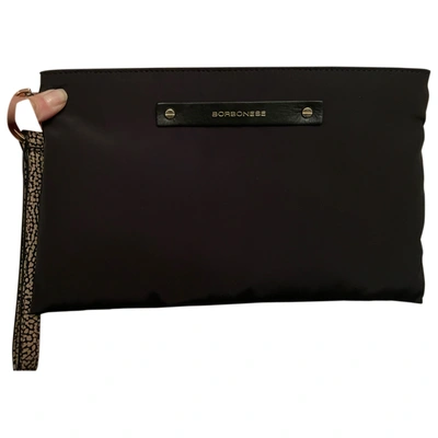 Pre-owned Borbonese Clutch Bag In Black