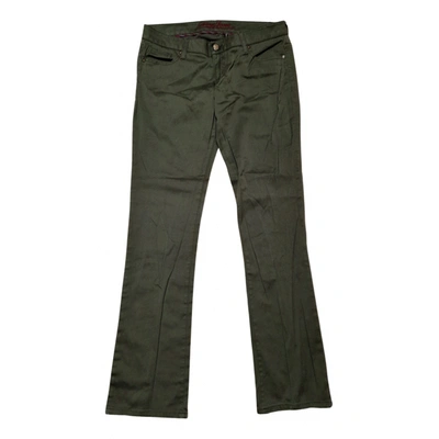 Pre-owned Guess Trousers In Green