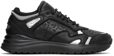 Ferragamo Gancini Rainbow Low-top Sneakers In Black
