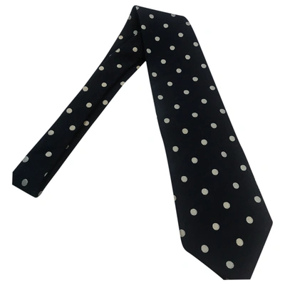Pre-owned Moschino Wool Tie In Black