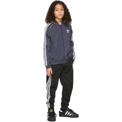 Adidas Originals Kids Navy Sst Track Jacket In Shadow Navy/white