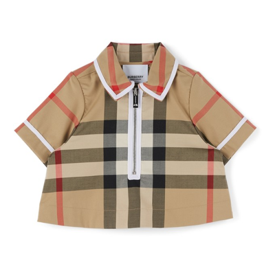 Burberry 格纹polo衫 In Neutrals