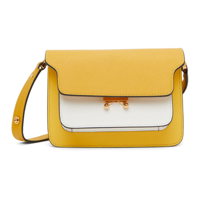 Marni Yellow Trunk Shoulder Bag In Z503n Light Topaz+li