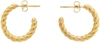 SPORTY AND RICH GOLD TWISTED HOOP EARRINGS