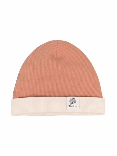 Whatevs Babies' Logo-patch Detail Beanie In Pink