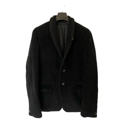 Pre-owned Giuliano Fujiwara Wool Jacket In Black