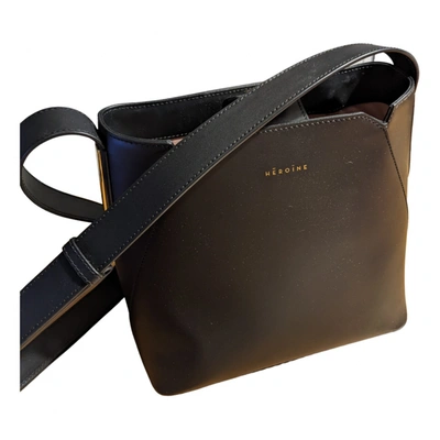 Pre-owned Maison Häroã¯ne Leather Handbag In Black