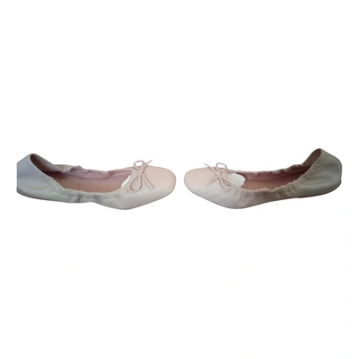 Pre-owned Pretty Ballerinas Leather Ballet Flats In Pink