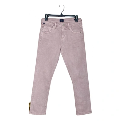 Pre-owned Citizens Of Humanity Slim Jeans In Pink