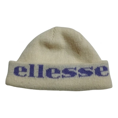 Pre-owned Ellesse Wool Hat In White
