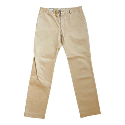 Pre-owned Gucci Trousers In Beige