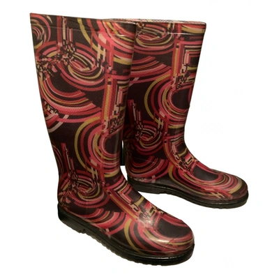 Pre-owned Emilio Pucci Wellington Boots In Multicolour