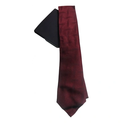 Pre-owned Prada Silk Tie In Red