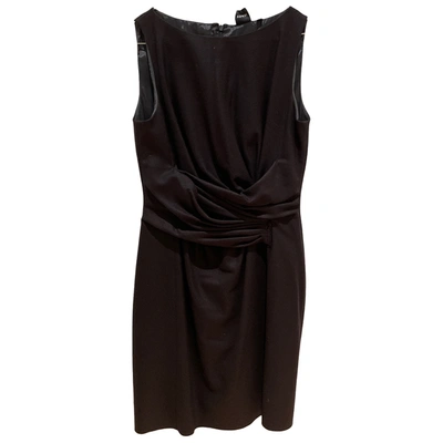 Pre-owned Aspesi Wool Mid-length Dress In Black