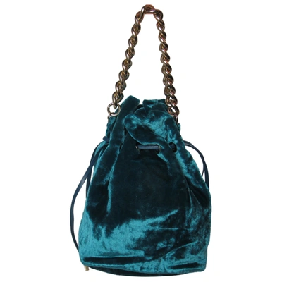 Pre-owned Edie Parker Velvet Handbag In Green