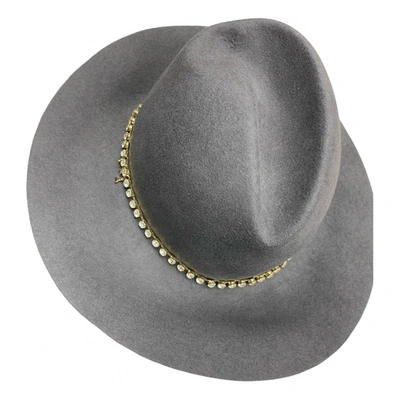 Pre-owned Patrizia Pepe Wool Hat In Grey