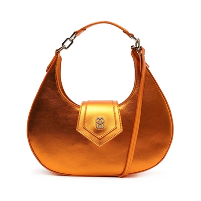 Schutz Spicy Nappa Leather Shoulderbag In Orange