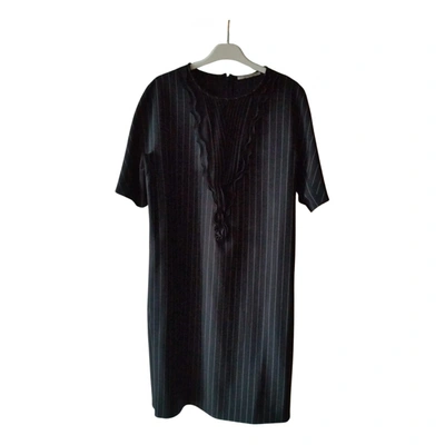 Pre-owned Marco De Vincenzo Wool Mid-length Dress In Black