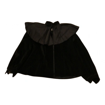 Pre-owned Cerruti 1881 Velvet Short Vest In Black