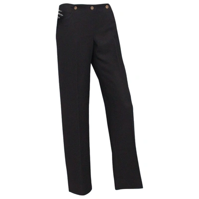 Pre-owned Alexander Mcqueen Wool Straight Pants In Black