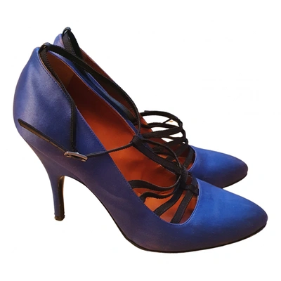 Pre-owned Lanvin Cloth Heels In Blue