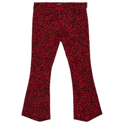 Pre-owned Balmain Trousers In Red