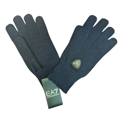 Pre-owned Emporio Armani Wool Gloves In Blue