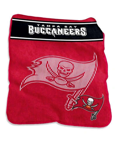 Logo Brands Tampa Bay Buccaneers 60'' X 80'' Xl Raschel Plush Throw Blanket In Red