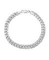 ITALIAN GOLD MEN'S MIAMI CUBAN LINK 8-1/2" BRACELET (7MM)IN 10K WHITE GOLD