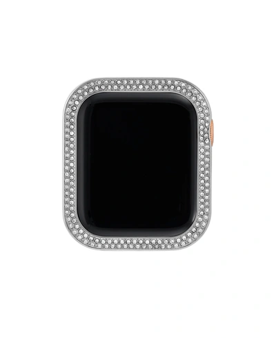 Ak Wearables 44mm Apple Watch Metal Protective Bumper In Silver With Crystal Accents In Silver Tone