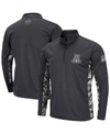 Colosseum Men's Charcoal Arizona Wildcats Oht Military-inspired Appreciation Digi Camo Quarter-zip Jacket In Charcoal