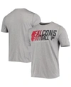New Era Men's Heathered Gray Atlanta Falcons Combine Authentic Game On T-shirt In Heathered Gray
