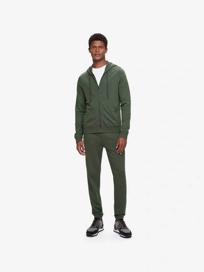 Derek Rose Men's Hoodie Quinn Cotton Modal Soft Green